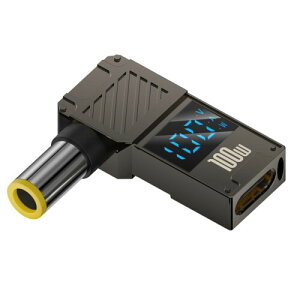CY �A�_�v�^�[ Type-C USB-C ���͂��� DC 7.9x5.4mm �W���b�N �X�}�[�g LED �f�B�X�v���C 100W �o�͓d�� 20V 5A PD �[�d 65W �A�_�v�^�[ (�m�[�g�p�\�R���p)