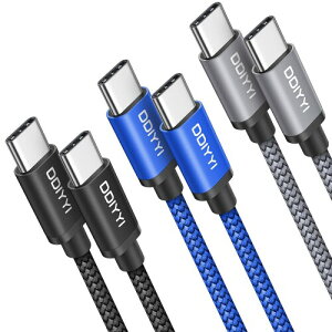 DDIYYI USB-C P[u (2M/3{)Type-C to Type-CP[uPDΉ60W}[df[^][diPhone 16/15 Pro Max, Apple iPad 11/10.9C`Type-c@Ή