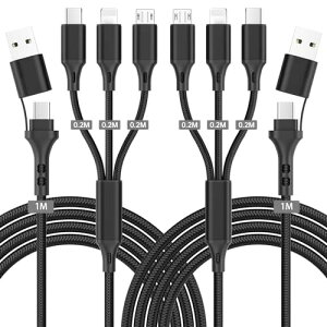 USB C }`[dP[u 5-in-1 }` USB jo[T[dP[u { iCґgR[h USB A/USB C - Type C/Phone/Micro USB 3䓯d\ A_v^[ Phone/Sarnsung S@Ή-ub