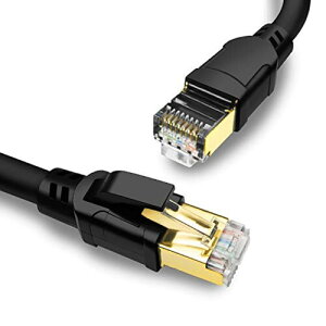 Yauhody LANP[u 10m CAT8 JeS[8C[TlbgP[u 40Gbps/2000MHz Llan RJ45RlN^ ܐ܂h~ Op Ɩp f [^[ PS4 PS5 Switch XboxɑΉ ubN