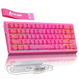 ATTACK SHARKxMAMBASNAKE X68HE �����Q�[�~���O�L�[�{�[�h 0.01mm Rapid Trigger&�[���f�b�h�]�[�� 8000Hz�|�[�����O/0.125ms��x�� �σA�N�`���G�[�V����(0.1-3.4mm) �X�i�b�v�^�b�v&DKS �L���L�[�{�[�h RGB