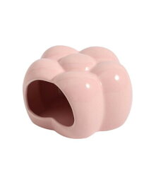 YUCHONG ハムスター ハウス 陶器 隠れ家 ベッド ハムスター おうち チンチラ 巣箱 リス 家 寝床 小動物ペットハウス 丸洗い かわいい 花の形 (ピンク)