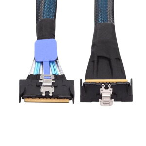 PCI-E 5.0 Mini Cool Edge IO MCIO �A���O�� PCI-E 8i 74�s�� �I�X - MCIO 74�s�� �I�X �����P�[�u�� 35cm