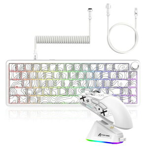 ATTACK SHARK X65PRO HEQ[~OL[{[hX11CX}EX Zbgb0.01mmgK[/8000HzL[h/[dhbNtb3[hڑ(USB-C/2.4G/Bluetooth)/63gy/PBTL[Lb