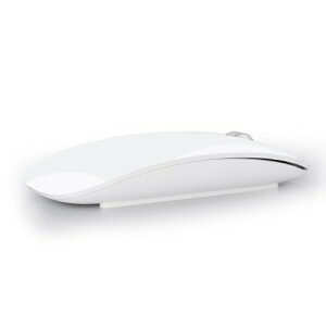 AmeToNana 雨七 ワイヤレスマウス Bluetooth マウス MouseMaster 静音マウス 薄型65g 充電式 省エネルギー 高精度 Windows/Mac/Chrome/Android/Surface/iPad OS 対応 (White)