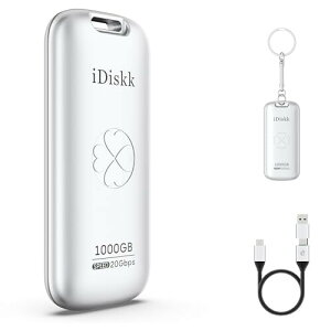 iDiskk OtSSD 1TB USB3.2 Gen2*2 Ǎ2000MB/b (20Gbps) yʏ^ |[^u OSSDhCuEXg[W Type-C/USB-ÃfoCX/Macbook/Android/PC/^ubgPC/m[gp\R ȂǑΉ PS4 /
