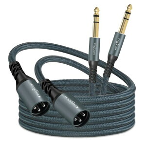 Twozoh Jack 6.35mm - XLR�I�X 3�s�� �I�[�f�B�I�P�[�u�� 1M 2�{���� �ґgXLR�I�X - 1/4 TRS�X�e���I�M�^�[�P�[�u�� (Profesional/Hifi)