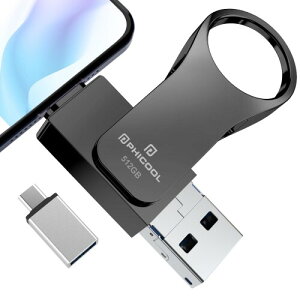 512GB USB[4in1PhoneΉusbtbVhCu e USB 3.0 tbVIOS/Android/PC/Macbook/Ή phonepusbACtH obNAbv X}zʐ^ۑ eʕs(