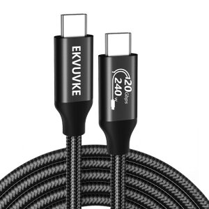 USB C to C �P�[�u�� 2M 240W�}���[�dUSB 3.2 Gen 2x2 20Gbps �����f�[�^�]�� �o���� Thunderbolt4/3�݊� �i�C�����҂ݑϋv�݌v Type C �P�[�u�� �f���o�� iPhone 17/16/15 �V���[�Y/MacBook Pro/iPad Pro/Galaxy S25 S24/