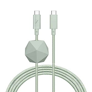 Native Union Type-C Desk Cable - USB-C to USB-C 8ft ~߃AJ[mbgt [dP[u iPhone 15, MacBook Pro 13" M3, Air 13"/15", Surface Go 3Ή (Sage)