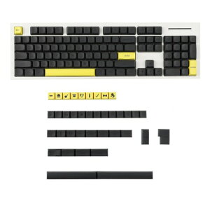 YMDK 125 ZDA �v���t�@�C�� XDA v2 Dye Sub PBT Gentleman Yellow Gray Keycaps 104 TKL 60% 96 84 68 64 MX �X�C�b�`�L�[�{�[�h�p