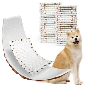 犬用おむつパッド 男の子 女の子兼用マナーパッド おむつ マナーベルト サニタリーパンツと一緒に使用、ズレない 高吸収性能 蒸れない お漏らし対策 横漏れに対策 老犬介護 マーキン