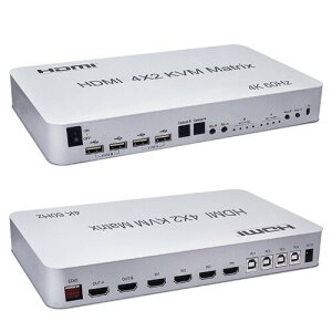 4|[gUSBHD KVM Matrix4X2fAj^[4K @ 60HzHDRXCb`Xvb^[4in 2 out HD2.0XCb`[USB2.0L[{[hp}EXPCfAƗI[fBIt