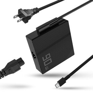 CYD 90W ėp ACA_v^[ USB C Type-C dA_v^[ m[gp\R[d y ΉLenovo ThinkPad X1 Yoga Gen 4, T480 T580; IdeaPad 5i Chromebook; Dell XPS 13 9310 2-in-1ȂǂɑΉ m[gPCpACA_v^[ 2.