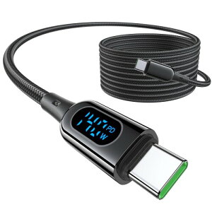 MINSLIS DC03 USB Type C �P�[�u��PD�Ή�Type-C to Type-C �}���[�d �o�̓X�N���[���\�� �i�C�����҂� �^�C�vc �[�d�R�[�h iPhone 17/17 Pro/17 Plus/17 Pro Max, MacBook Air/Pro 13'', iPad Mini 6/Pro/Air, Switch��USB-C�@��