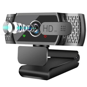 ZAIDER web�J���� 2K �E�F�u�J���� PC�J���� �v���C�o�V�[�ی�J�o�[�t�� 2�̃}�C�N���� �O�r�Ή� �L�p �p�x���� �N���b�v�� USB-A�ڑ� �O�t���J���� �X�g���[�~���O/Skype/YouTube/Zoom�Ή� ��