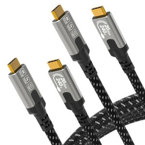 CABLAPTOP (2�{�Z�b�g) usbc usbc �P�[�u�� 1m 4K@144Hz/60Hz�A8K@30Hz USB C 3.2 Gen 2x2 �r�f�I�P�[�u���A20Gbps �f�[�^�]���A240W PD�[�d�AType C�AiPhone 17�AMacBook�ACarPlay�A�|�[�^�u�����j�^�[�Ή�