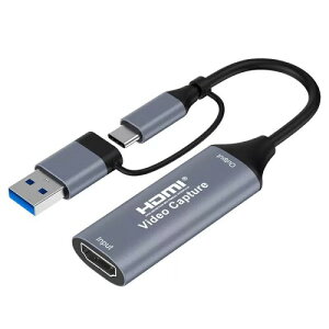 Parishop HDMI �L���v�`���[�{�[�h Switch/UVC�Ή� 4K@30Hz���� 1080P�o�� USB A&Type-C 2in1 ���^�y�� �d���s�v ��x�� �Q�[���^��/�r�f�I�^��/���C�u�z�M PS5/iPad/iPhone/Xbox�Ή� OBS/XSplit/Potplayer/Windows/Mac/Lin
