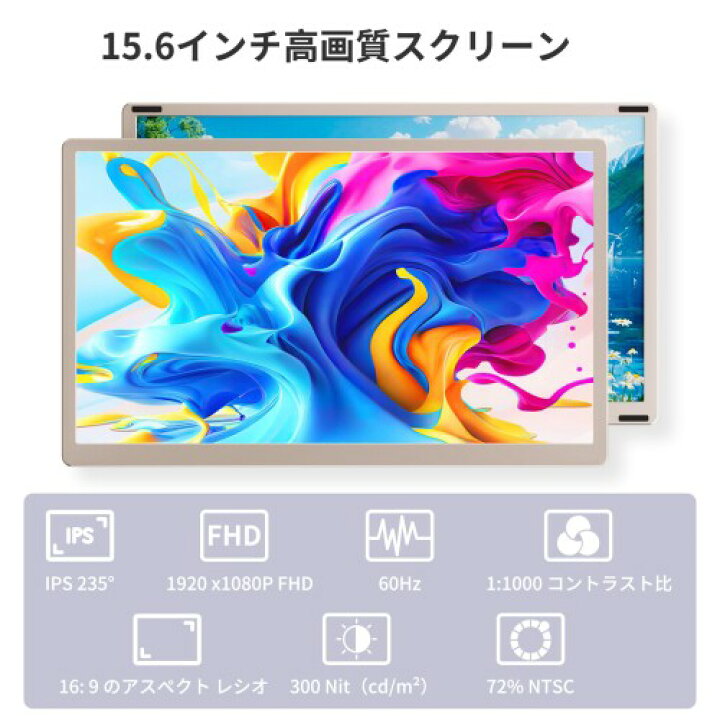 楽天市場】Laptomo S6 トリプルポータブルモニター 15.6インチ FHD 