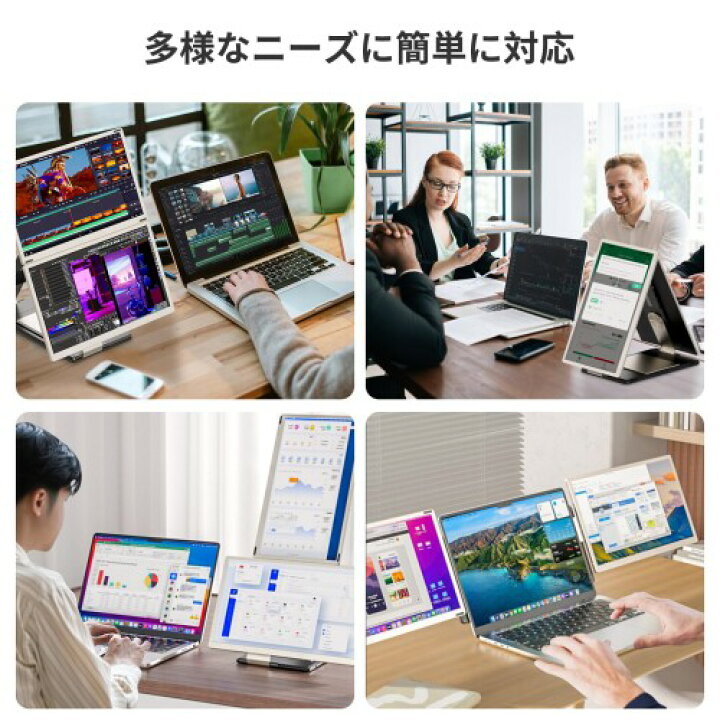 楽天市場】Laptomo S6 トリプルポータブルモニター 15.6インチ FHD 