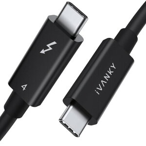 IVANKY Thunderbolt 4 P[u 0.7m×2{ 240W}[d 8Kfo 40Gbps f[^] USB-C & USB-C P[u iPhone16/iPhone15V[Y[dP[u MacBook Air Pro iPad Pro/Air Ή