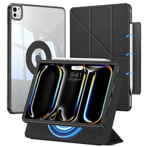 iPad Pro 11�C���` �P�[�X M5/M4�i2025/2024�A��6����/��5����j�Ή� ��p�J�o�[ ���C��&���E�� �܂�X�^���h�P�[�X �Ռ��ی� �c�u��/���u�� �p�x�����\ �O�p�`�̍\�� ����݌v Pencil Pro/USB-C��