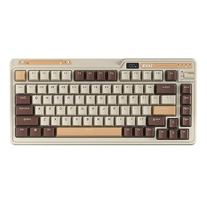 KZZI K75 PRO RGB 75% Wireless Gasket Mechanical Keyboard, Triple Mode Bluetooth5.0/2.4G/USB-C 82 Keys Hot Swappable Gaming Keyboard w/Knob & Power Display, Custom Tactile Switches, Mousse Cake