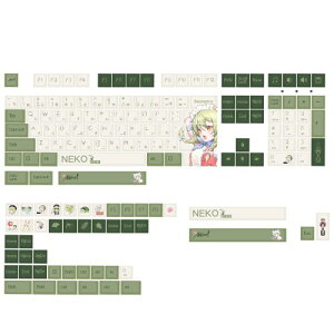 Mechkeys Utyping × Neko Touch Cherry �v���t�@�C�� �L�[�L���b�v�A157 �L�[ PBT �L�[�L���b�v �Z�b�g MX �X�C�b�`����� 60%�A65%�A75%�A87 �L�[ TKL ����уt���T�C�Y �L�[�{�[�h�p�_�C �T�u (Neko Touch)
