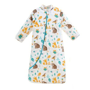 (HAYAHARU) スリーパー 赤ちゃん 寝袋 ベビースリーパー 着脱簡単 綿 あったかい 柔らかい 寝冷え防止 長袖 2way仕様 袖取り外し 可能 2.5Tog/3.5Tog