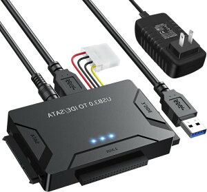 Runbod SATA USB �ϊ��P�[�u�� 3.5�C���` HDD IDE USB �ϊ��P�[�u�� 2.5�C���` HDD SSD IDE SATA USB �ϊ��A�_�v�^�[ ���w�h���C�u�Ή� �ő�6TB USB3.0 5Gbps�����]�� �d���A�_�v�^�t��