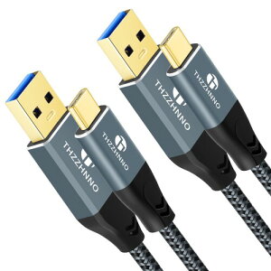 Thzzhnno USB A to USB C �P�[�u�� 0.5m 2�{�p�b�N USB3.1 10Gbps �����f�[�^�]�� �Ή��@��Samsung Galaxy/iPhone/MacBook Pro/iPad Pro