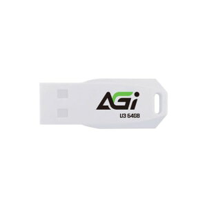 AGI USBメモリ 64GB USB3.2 USB Type-A 最大読み取り速度 120MB/s ホワイト 外付けメモリ 携帯便利 UP138