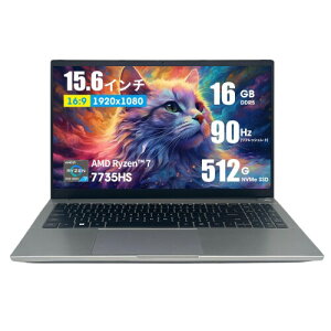 BINTEC m[gp\RAMD Ryzen 7 7735HS 8RA16Xbh/15.6C`90Hz/16GB DDR5512G NVMeSSD/& SSDg\/d1.8kg/J/WiFi6 BT5.2/Windows 11 ProΉ Office 2019/Type-C}EXt