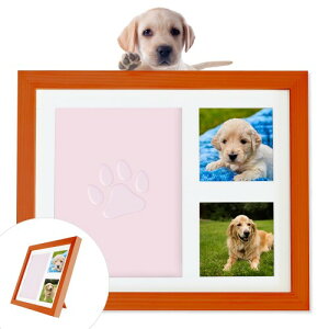 THEN メモリアル肉球フォトフレーム 犬 猫 お誕生日やお別れの思い出 足型 プレゼントにも 写真立て アルバム ねん土付き ペット雑貨 ペットグッズ