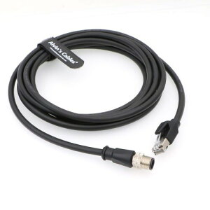 Alvin's Cables YƗp C[TlbgP[u CAT5e V[hΉ M12 4s IX DR[g - RJ45 IX IP68 h/ϖ ubN 3M