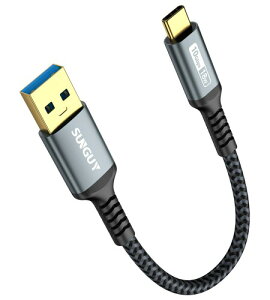 SUNGUY USB Type C �P�[�u�� 0.15M USB3.1 Gen2 10Gbps�f�[�^�]�� �^�C�v c �����[�d USB-A to USB-C �Z�� �����b�L�R�l�N�^ Android Auto�Ή� �i�C�����҂� ���ϋv�� iPhone17/16/15�V���[�Y�AGalaxy S24 ultra�AiPad Pro