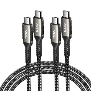 (2pbN) USB Type C[dP[u 100W/5A PD}[dΉ USBC to C iCґgP[u _ɋȂ ܂ɂ ݂ɂ, iPhone 15/16/iPad/Macbook Pro/Galaxy S24/S23ȂUSB-Cŏ[d鑽̃f