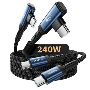 toocki USB C �P�[�u�� L�� 240W/5A Type-c L�^ PD3.1�}���[�d �f���h�~ �i�C�����҂� iPhone 17/iPhone 16/iPhone 15/Plus�AMacBook Air/Pro�AGalaxy�ASwitch�Ȃ�USB-C�f�o�C�X�ɑΉ� �r�f�I�o�͔�Ή�