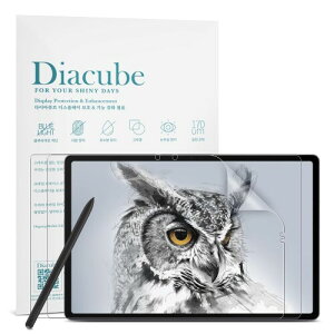 DIACUBE Samsung Galaxy Tab S10 Plus/S9 FE Plus 12.4 �C���`�p �y�[�p�[�t�B�[�����e�N�X�`���t�B����, ���̎���, �A���`�O���A�}�b�g, ���˖h�~, �C�A�h�~, �w��h�~, ���t���ȒP