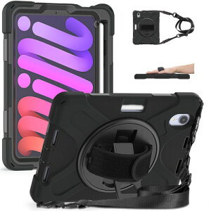 TSQQST iPad mini6/7 �P�[�X ��6/7���� 2021/2024/ iPad mini6/7 8.3�C���` �J�o�[ �y���z���_�[ �y���V�����[ �ϏՌ� �Ռ��z�� �X�^���h �n���h�X�g���b�v ���|���[ �V�����_�[�X�g���b�v �����h�~