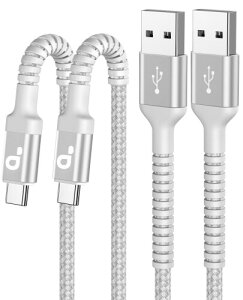 USB C �P�[�u�� 2M USBA USBC�P�[�u�� �}���[�d USB-A to USB-C �����[�d�R�[�h 2�{ �i�C�����҂� �f���h�~ iPhone 17/16/15/iPad/MacBook Pro/Galaxy S24/Matebook/iPad�e��Ή�
