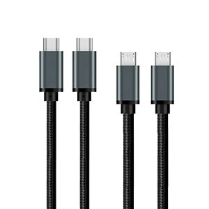 Type C Micro USB P[u 1m 2{Zbg Popolier (USB C to micro) OTGP[u 2.4Ao ^CvC }CN ^CvB [dP[u USB2.0 f[^] AndroidX}z ȂǂɑΉ (O[)