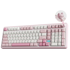 YUNZII B98 PRO QMK/VIA ���C�����X ���J�j�J�� �Q�[�~���O�L�[�{�[�h �e���L�[�t�� 96%���C�A�E�g�����L�m�u�t�� BT/2.4G/USB-C�ڑ� �����ς݃X�C�b�` �z�b�g�X���b�v�Ή� �J�X�^���K�X�P�b�g R