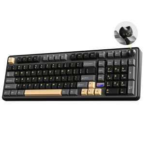 YUNZII B98 PRO QMK/VIA ���C�����X ���J�j�J�� �Q�[�~���O�L�[�{�[�h �e���L�[�t�� 96%���C�A�E�g�����L�m�u�t�� BT/2.4G/USB-C�ڑ� �����ς݃X�C�b�` �z�b�g�X���b�v�Ή� �J�X�^���K�X�P�b�g R
