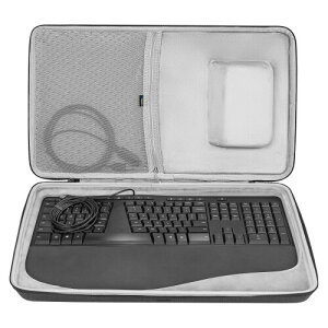 Geekria �n�[�h�V�F�� �g���x�� �L�����[ �L�[�{�[�h �P�[�X�A�}�C�N���\�t�g Microsoft Ergonomic/Ergonomic Desktop/ 3ra00022 Keyboard (LXM-00004)�A�G���S�m�~�N�X �L�[�{�[�h�ƃ}�E�X�̃R���{ �P�[�X (�_