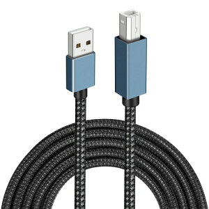 プリンターケーブル (ブルー, 2m) Popolier USB2.0ケーブル タイプAオス - タイプBオス 480Mbps高速データ転送 Canon、エプソン、ブラザー などのプリンター Fax 複合機 スキャナーに対応