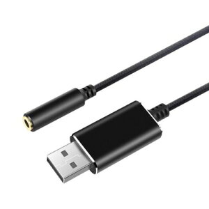 YFFSFDC OtTEhJ[h ϊA_v^ USB to 3.5mm p\R Cz rfIʘb I[fBIP[uUSB|[g-3ɁiTRSj/4ɁiTRRSj ubN ~jWbNϊP[u Windows/Vista/XP