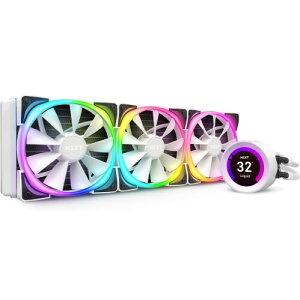 NZXT KRAKEN Z73 �z���C�g �ȈՐ���CPU�N�[���[ �t�����j�^���� RGB�Ή� 360mm RL-KRZ73-RW FN1627