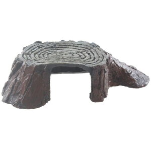 Emours ツリー 切り株 カメ 隠れ家 樹脂 バスキング 岩 ヒゲ付き ドラゴン アクセサリー 爬虫類 両生類 水槽 装飾 スモール