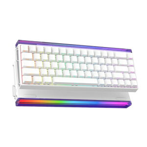 MechLands Aula Hero68 HE �L�����C���Q�[�~���O�L�[�{�[�h���s�b�h�z�[�����ʃX�C�b�`���� 0.01mm�����\�A�N�`���G�[�V���� 8kHz�|�[�����O 5�w�h���\�� RGB���C�g�{�b�N�X&�o�b�N���C�g (White)